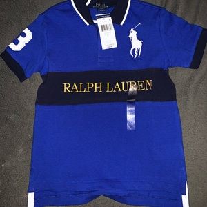 Boys blue polo shirt